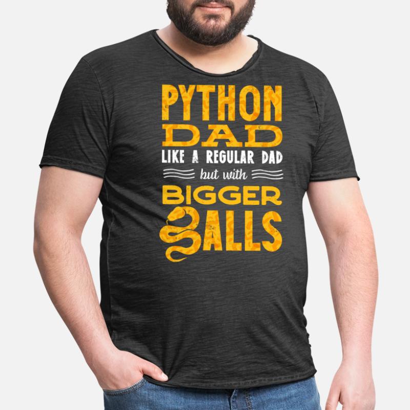 Banana Ball Python Herpetologist Python dad Männer Vintage T-Shirt