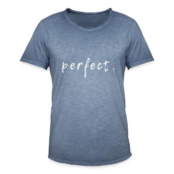 perfect. - T-shirt vintage Homme - vintage bleu jeans - Devant - Jose (178cm)