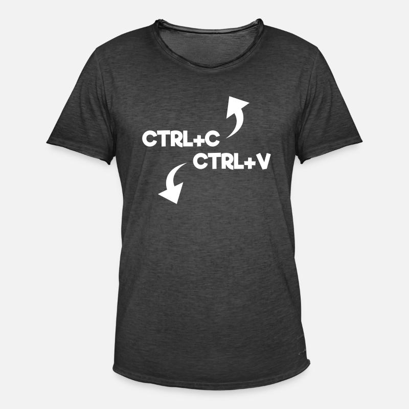 ctrl c ctrl v - Männer Vintage T-Shirt - Vintage Schwarz