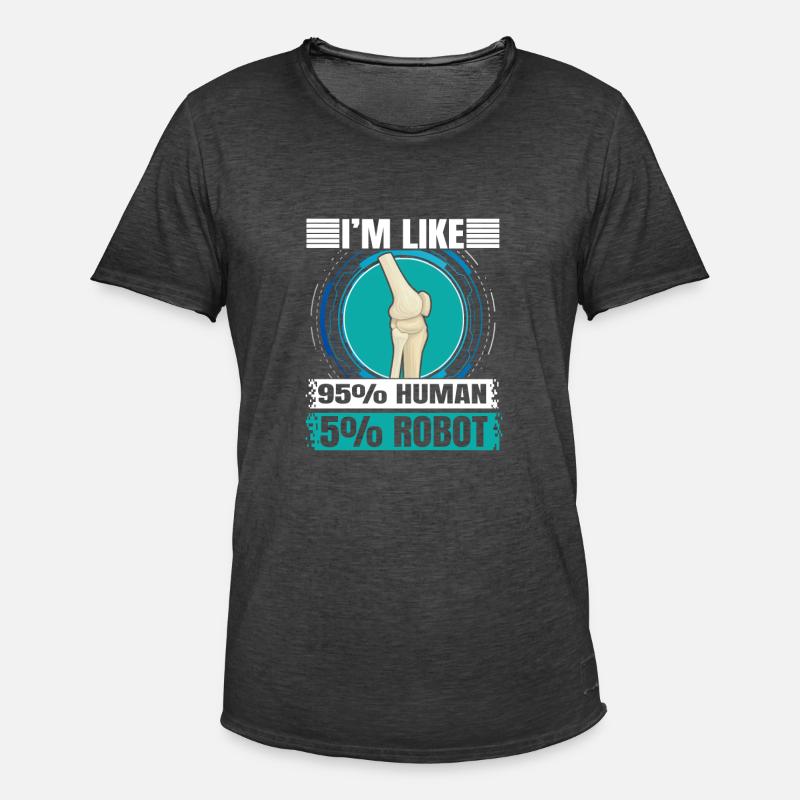 Titanium Knee Replacement Surgery - Männer Vintage T-Shirt - Vintage Schwarz