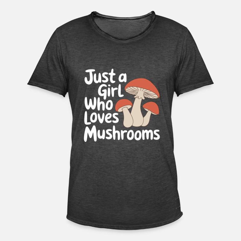 Champignons Champignons Champignon Champignon - T-shirt vintage Homme - noir vintage