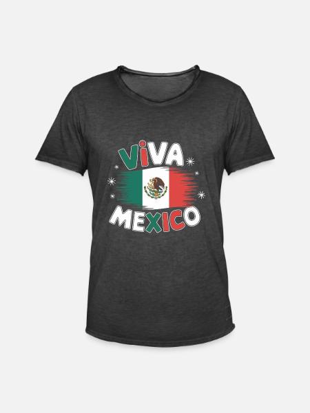 Mexico Mexico Mexican Spanish - Men's Vintage T-Shirt - washed black
