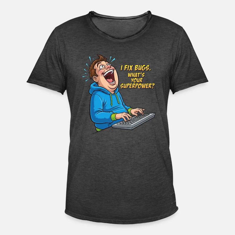 Bugfixer Power: Dein Superhelden-Skill! - Männer Vintage T-Shirt - Vintage Schwarz