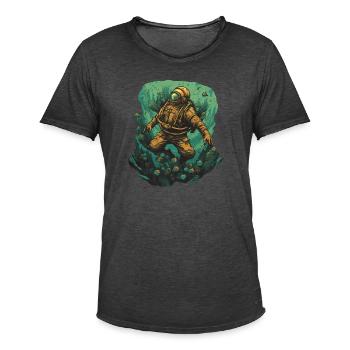 Taucher - Männer Vintage T-Shirt - Vintage Schwarz - Vorne - Jose (178cm)