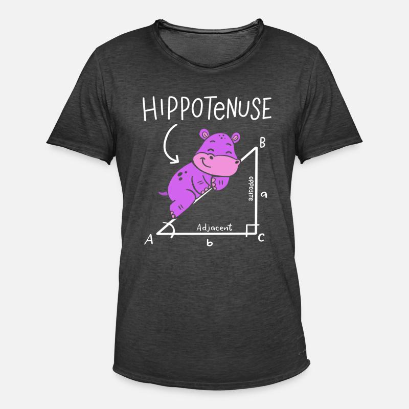 Hippotenuse Hypotenuse Triangle Geometry Math - Männer Vintage T-Shirt - Vintage Schwarz