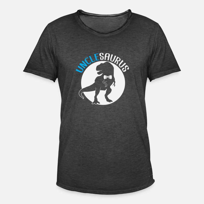 Unclesaurus - Men's Vintage T-Shirt - washed black