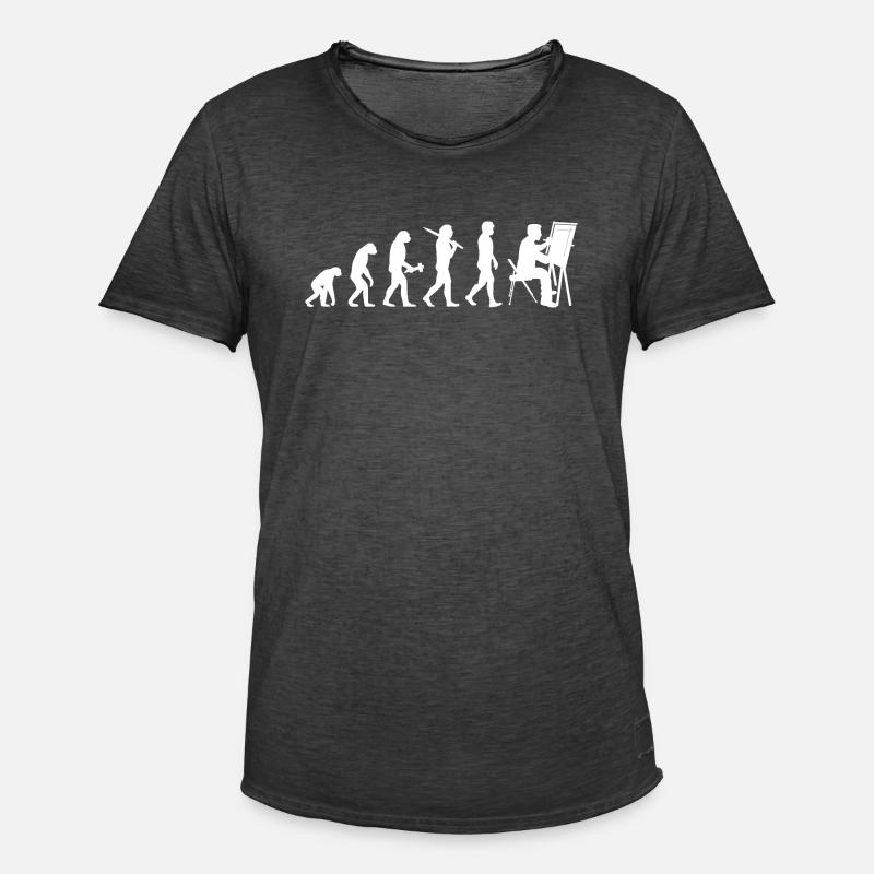 Technischer Zeichner Bauzeichner Evolution - Männer Vintage T-Shirt - Vintage Schwarz