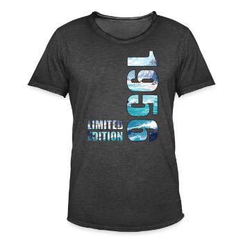 1956 Limited Edition T-Shirt Geburtstags Idee - Männer Vintage T-Shirt - Vintage Schwarz - Vorne - Jose (178cm)