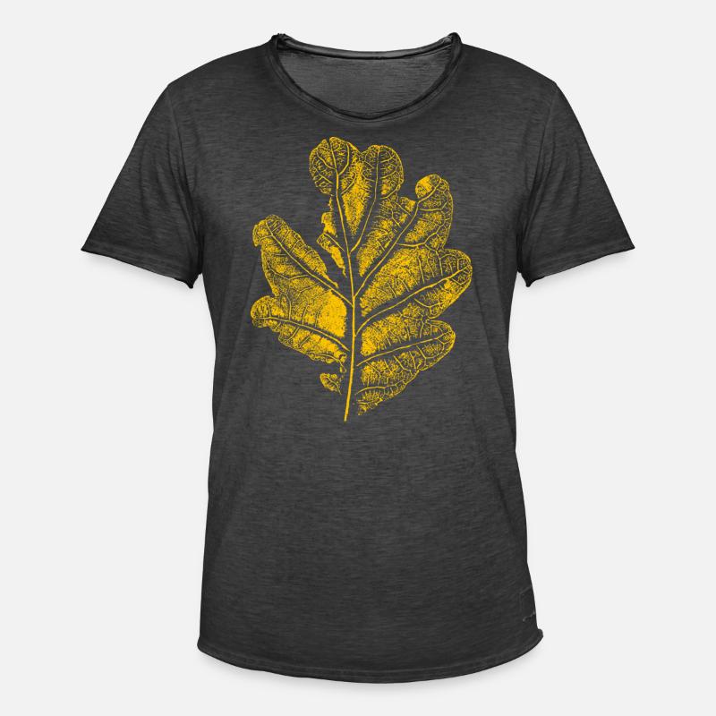 Blatt Eiche/ Eichenblatt - Männer Vintage T-Shirt - Vintage Schwarz