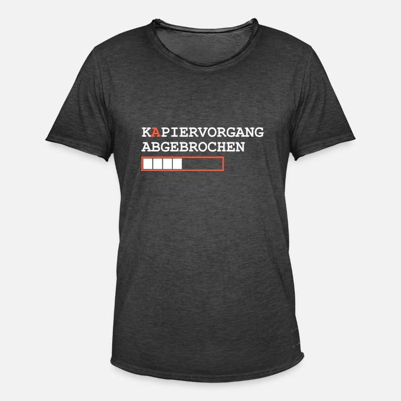 Kapiervorgang abgebrochen - Männer Vintage T-Shirt - Vintage Schwarz