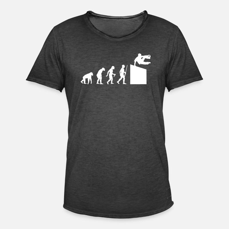 Evolution Parkour - Männer Vintage T-Shirt - Vintage Schwarz