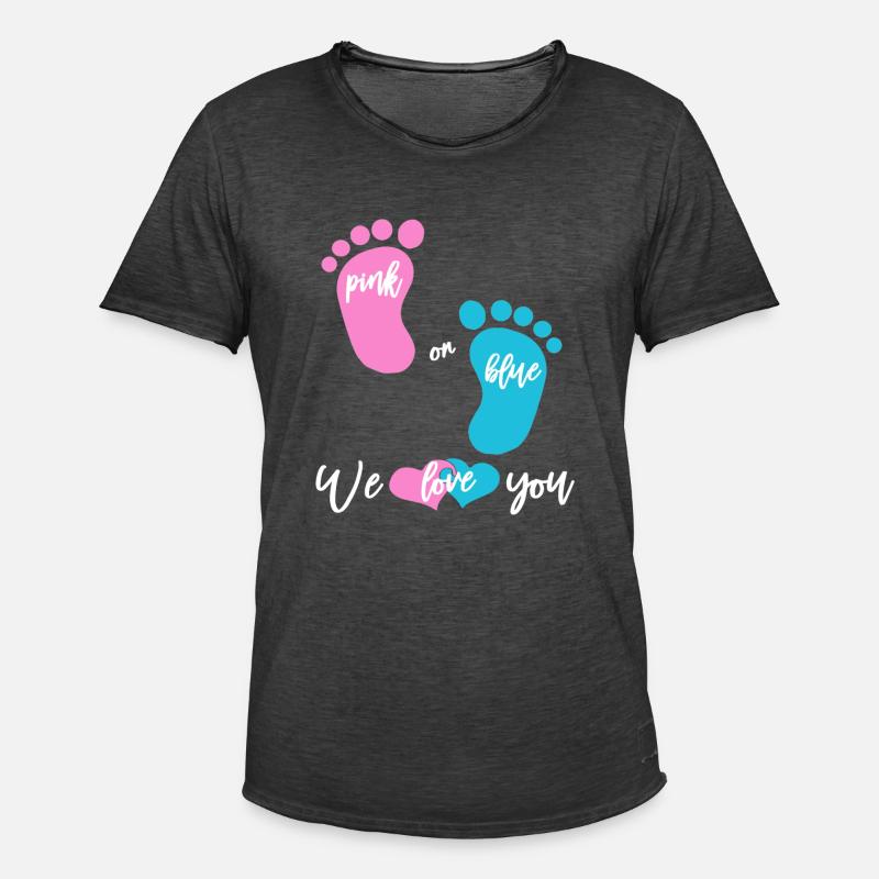 Babyparty Mädchen oder Junge - Männer Vintage T-Shirt - Vintage Schwarz