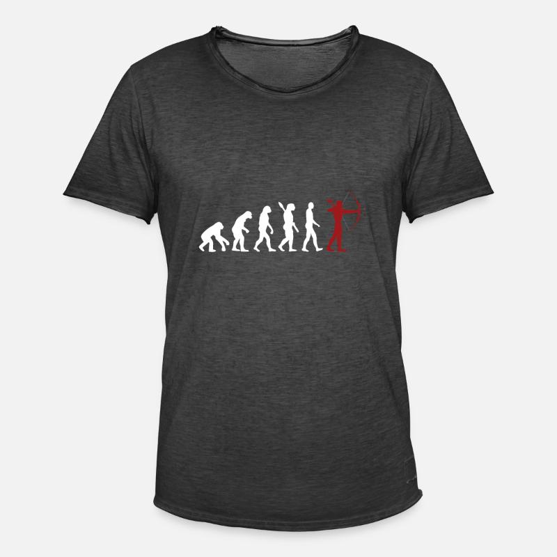Bogenschießen Evolution - Männer Vintage T-Shirt - Vintage Schwarz