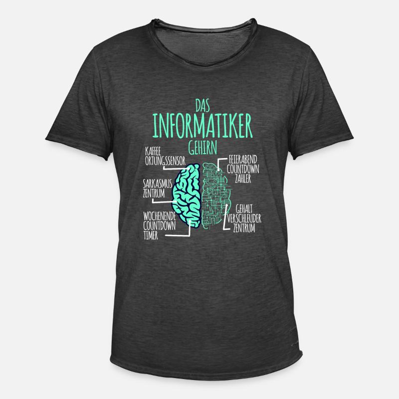 Informatiker Informatik Programmierer Nerd Geek - Männer Vintage T-Shirt - Vintage Schwarz