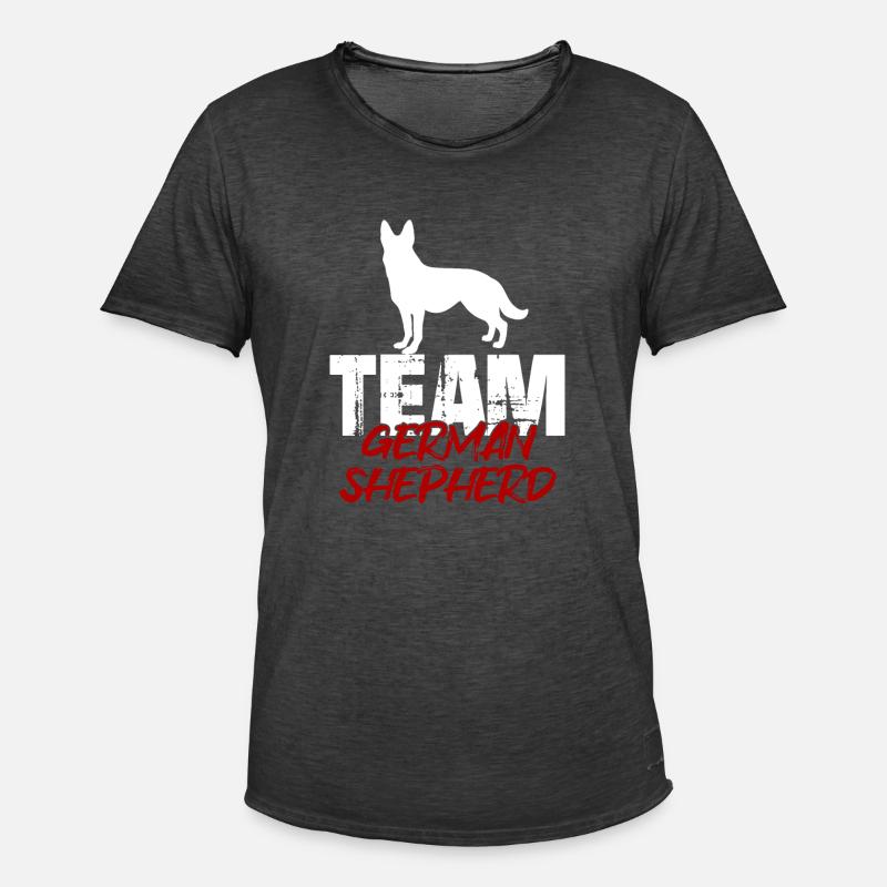 Team Deutscher Schäferhund - Männer Vintage T-Shirt - Vintage Schwarz