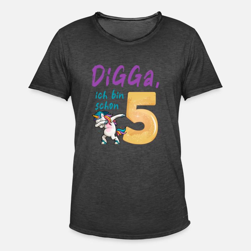 DIGGA, ich bin schon 5 - Männer Vintage T-Shirt - Vintage Schwarz