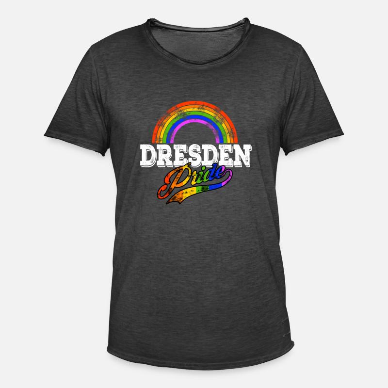 Pride Dresden - Männer Vintage T-Shirt - Vintage Schwarz