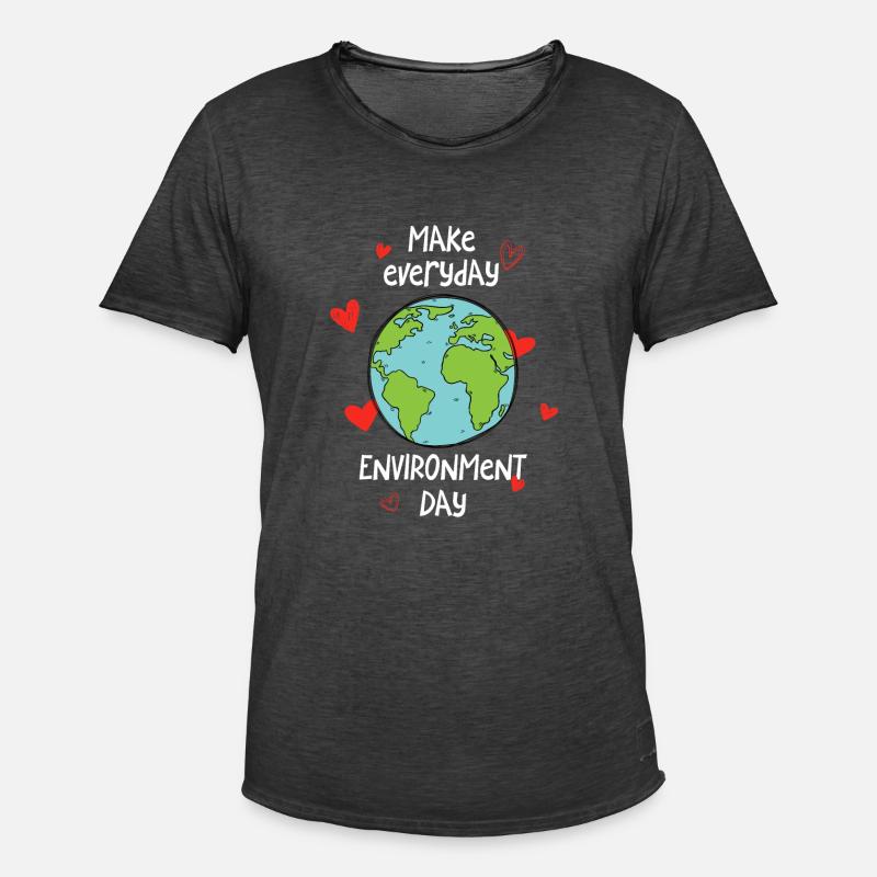 Make everyday environment day - Männer Vintage T-Shirt - Vintage Schwarz