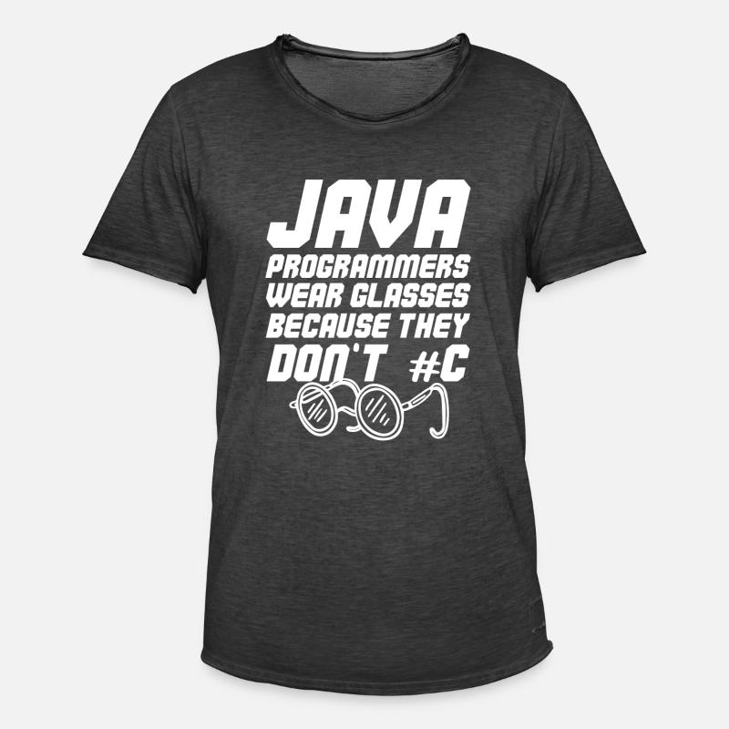 Cooler Java-Programmierer - Männer Vintage T-Shirt - Vintage Schwarz