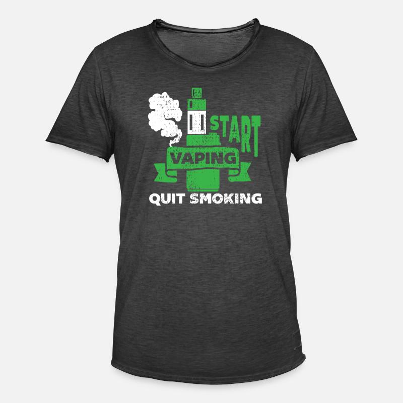 E-Zigarette E-Shisha Dampf Liquid - Männer Vintage T-Shirt - Vintage Schwarz