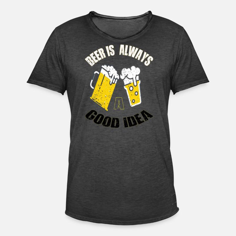 Bier Bierglas Biertrinker Kneipe Pinte - Männer Vintage T-Shirt - Vintage Schwarz