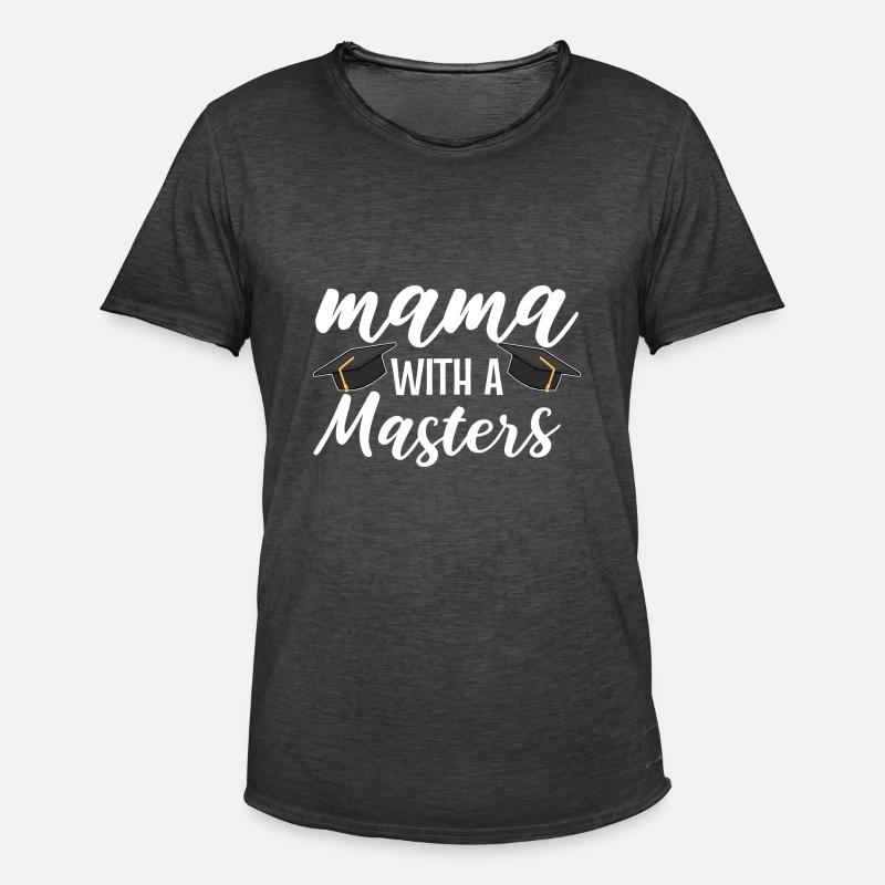 Master Studium Abschlussfeier Mutter Mama - Männer Vintage T-Shirt - Vintage Schwarz
