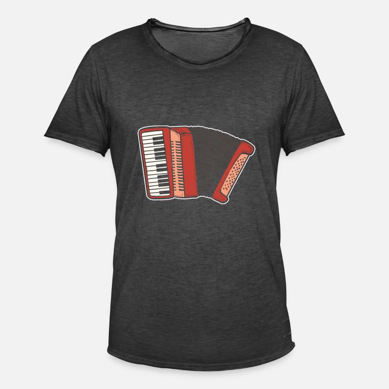 Akkordeon - Männer Vintage T-Shirt - Vintage Schwarz