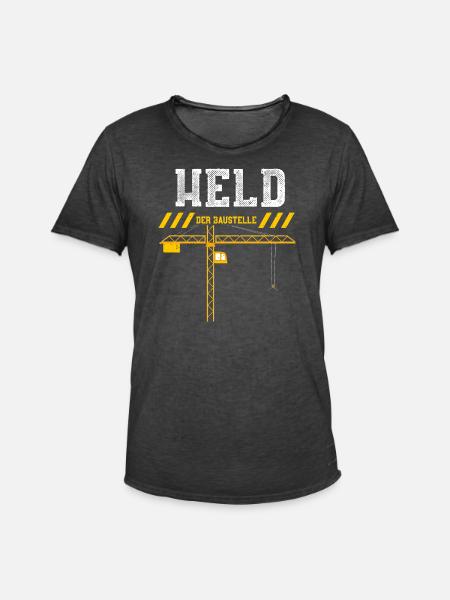 Held Der Baustelle - Männer Vintage T-Shirt - Vintage Schwarz