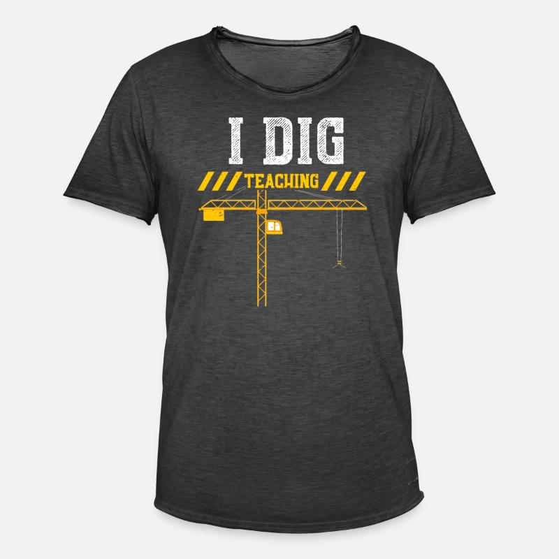 I Dig Teaching - Männer Vintage T-Shirt - Vintage Schwarz