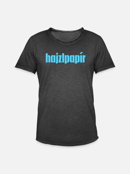 Klopapier : hajzlpapir - Männer Vintage T-Shirt - Vintage Schwarz