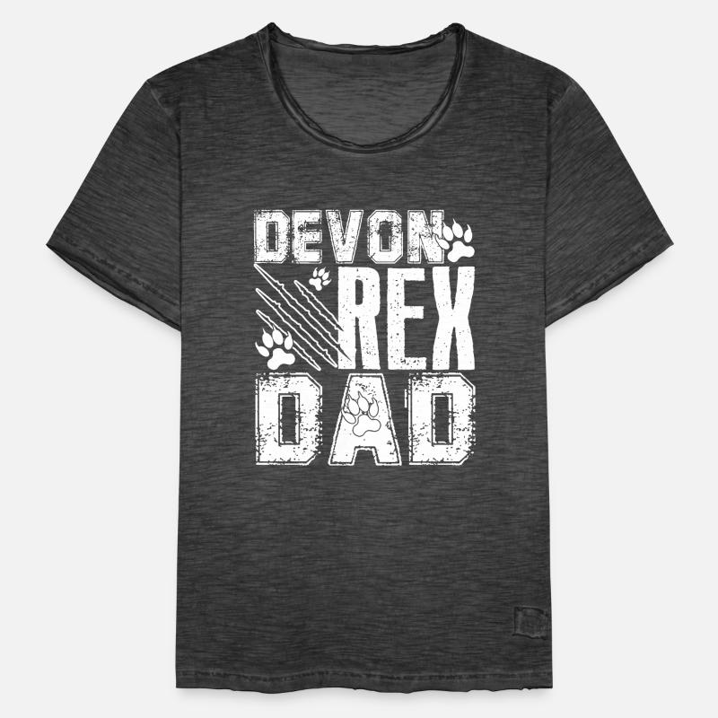 Devon Rex Katze Devon Rex Vater Männer Vintage T-Shirt