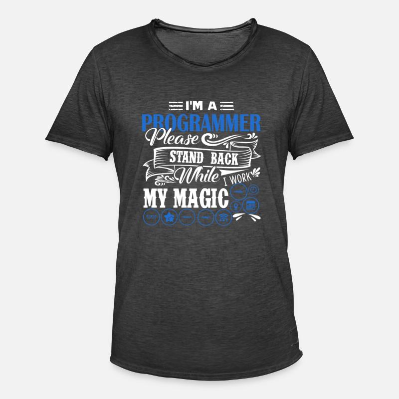 Programmierer Ich bin ein Programmierer - Männer Vintage T-Shirt - Vintage Schwarz