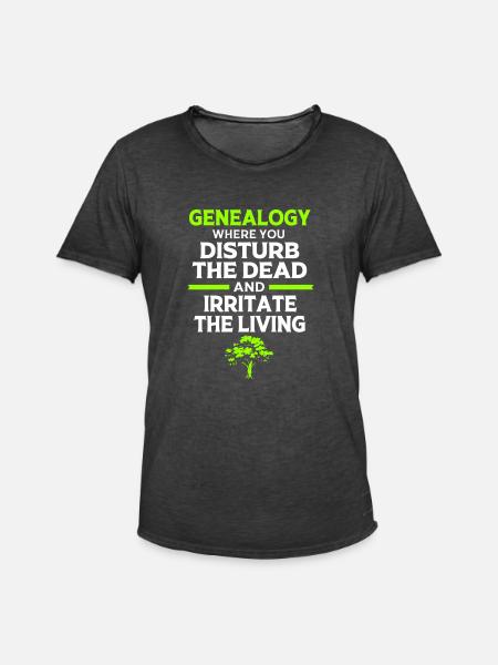 Stammbaum Genealogie - Männer Vintage T-Shirt - Vintage Schwarz