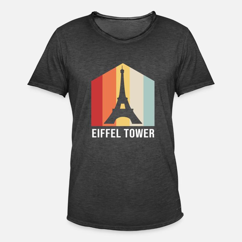 Frankreich Eiffelturm - Männer Vintage T-Shirt - Vintage Schwarz