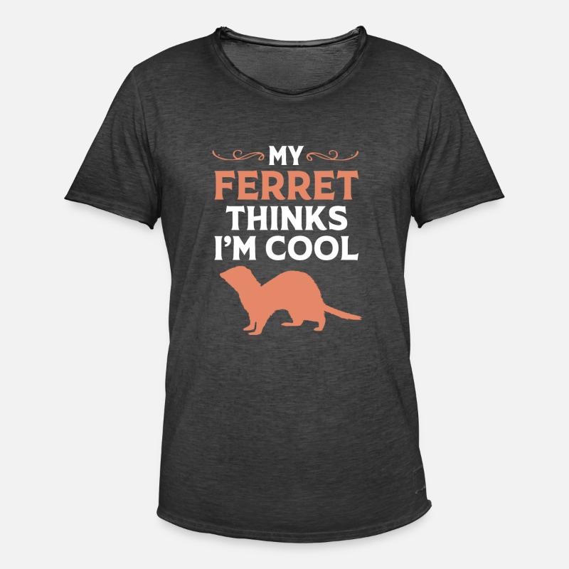 Frettchen - Männer Vintage T-Shirt - Vintage Schwarz