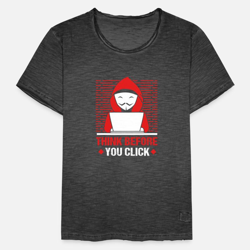 Cyber programmeur cybersécurité Hacker T-shirt vintage Homme