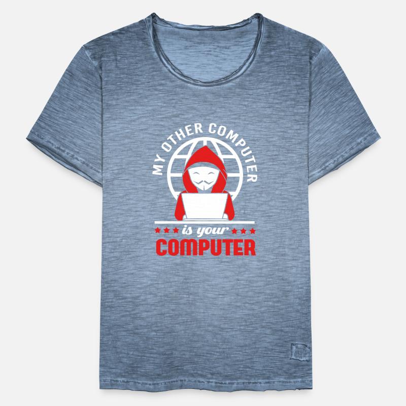 Cyber programmeur cybersécurité Hacker T-shirt vintage Homme