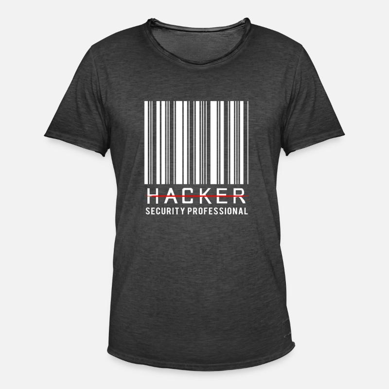 Cyber programmeur cybersécurité Hacker - T-shirt vintage Homme - noir vintage