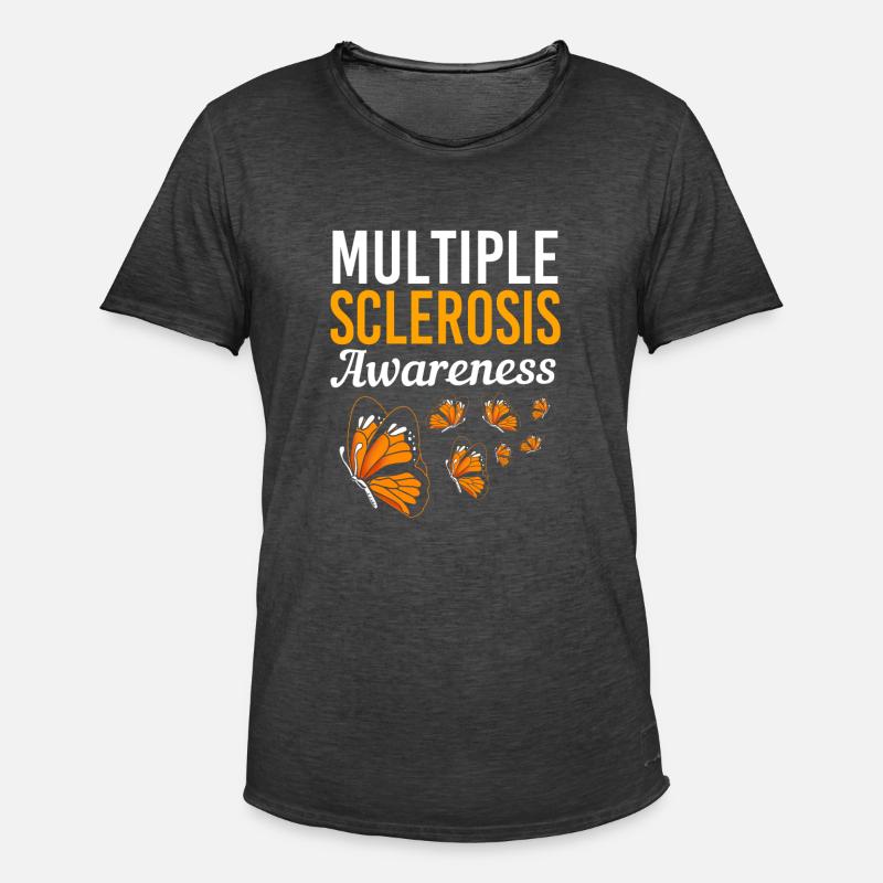 Multiple Sclerosis MS - Men's Vintage T-Shirt - washed black