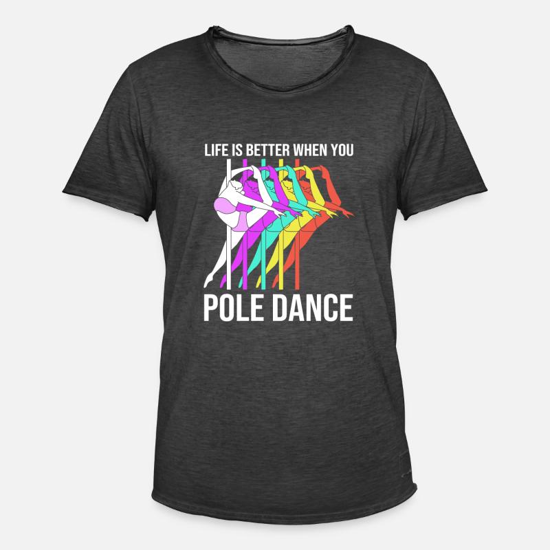 Pole Dance - Männer Vintage T-Shirt - Vintage Schwarz