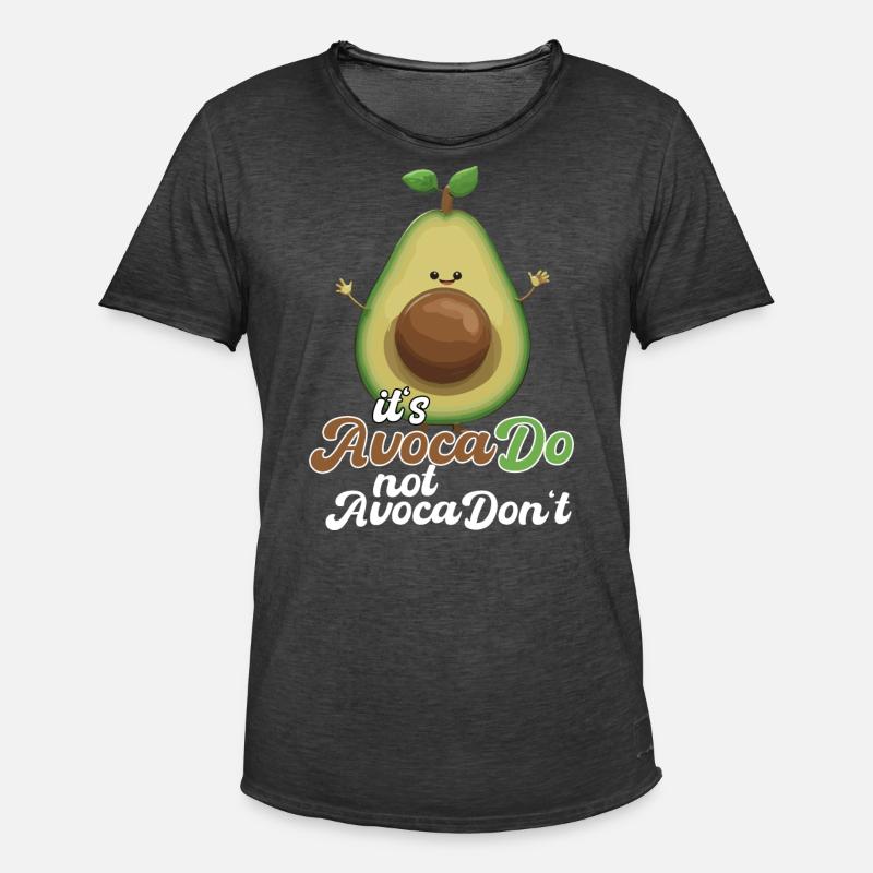 Avocado witzig positiv Optimismus Geschenk - Männer Vintage T-Shirt - Vintage Schwarz