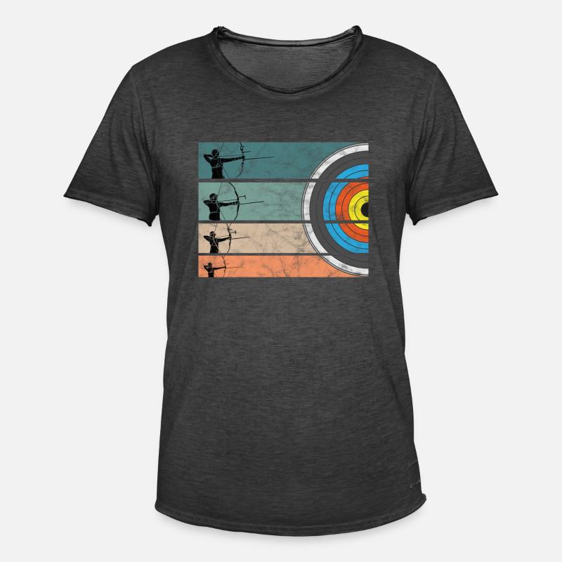 Bogenschiessen Bogenschütze Bogen Pfeil Langbogen - Männer Vintage T-Shirt - Vintage Schwarz