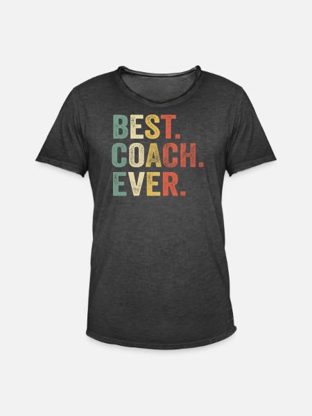Best Coach Ever - Men's Vintage T-Shirt - washed black