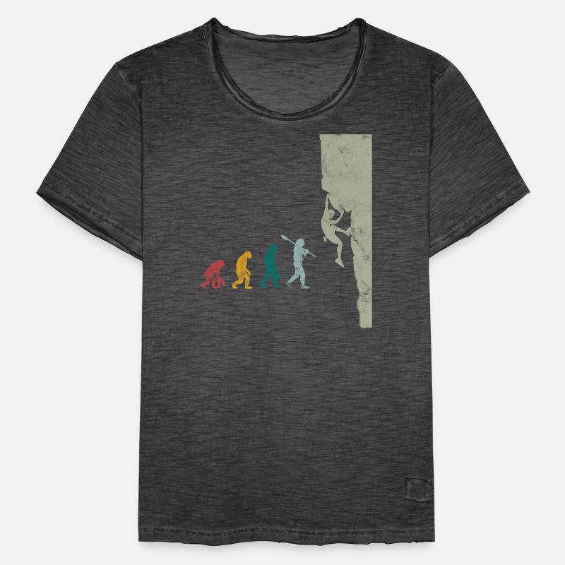 Bouldern Evolution Vintage Bergsteigen Klettern Männer Vintage T-Shirt