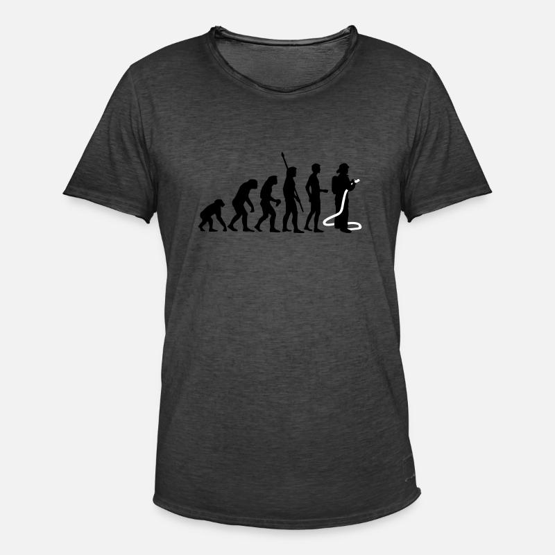 evolution firefighter - Men's Vintage T-Shirt - washed black