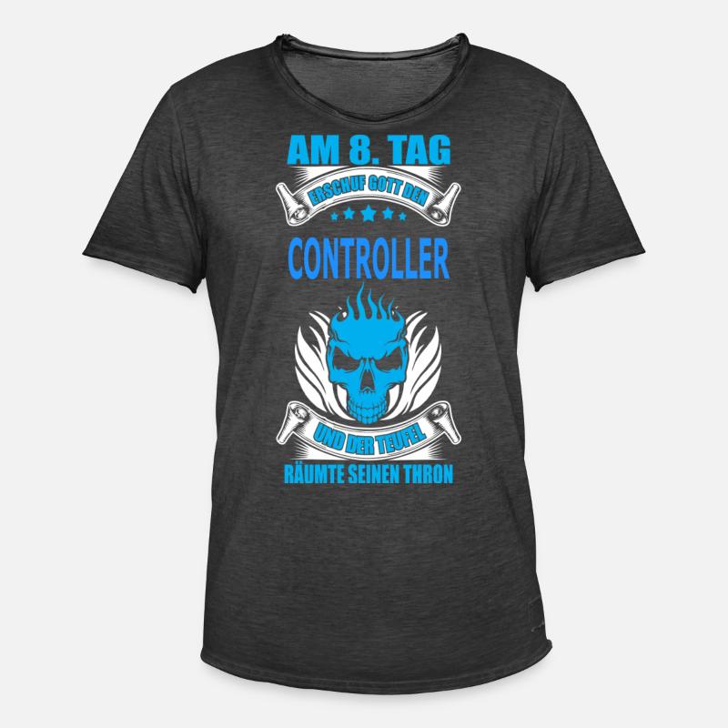 CONTROLLER - Männer Vintage T-Shirt - Vintage Schwarz