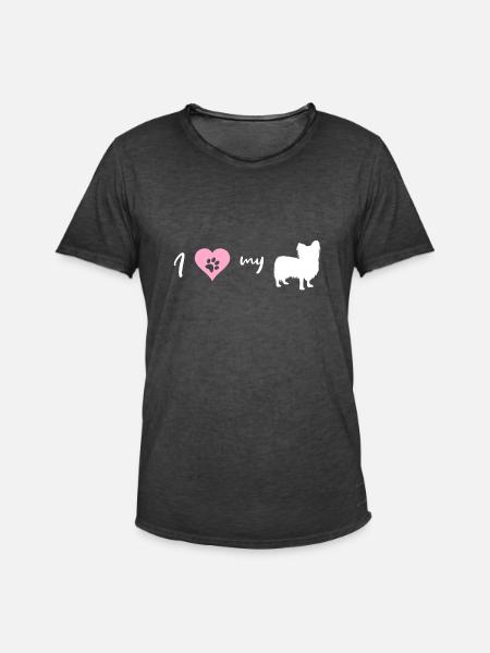 Papillon - Männer Vintage T-Shirt - Vintage Schwarz