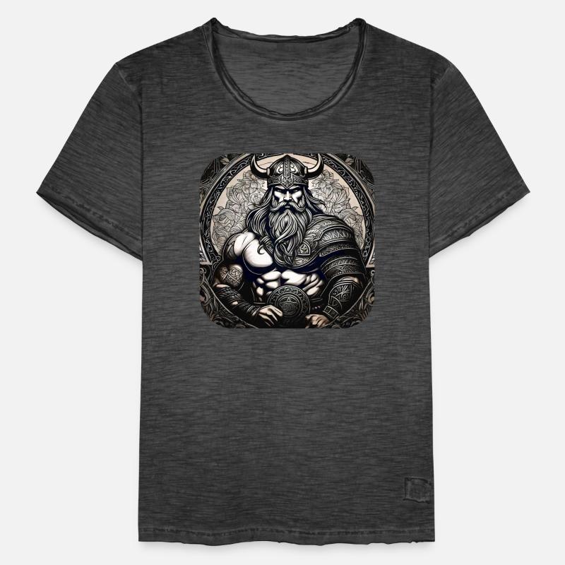 Stolzer Wikinger Krieger Germane Männer Vintage T-Shirt