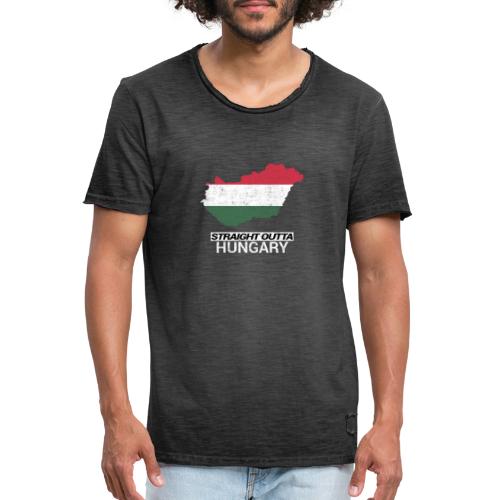 Straight Outta Hungary country map - Men's Vintage T-Shirt