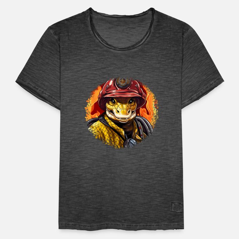 Firefighter Python Men's Vintage T-Shirt